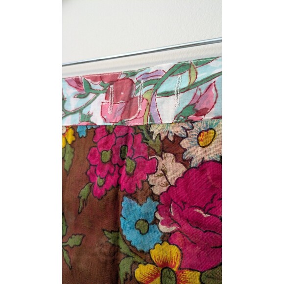 Art Studio Company Sari Cotton Wrap Skirt Handmade Patchwork Colorful Floral NWT - Picture 4 of 9